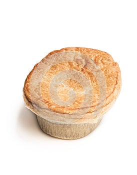 Pukka pie pasty isolated on white background