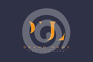 PUL abstract letter logo design