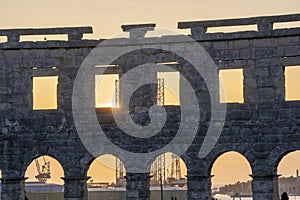 Pula Arena. Roman amphitheater in Pula