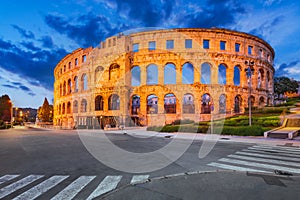 Pula, Croatia. Ancient amphiteatre of roman Pola