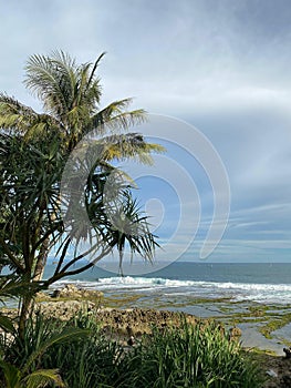 Pulau manuk beach banten indonesia photo