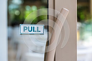 Pull the door