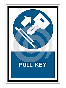 Pull Key Symbol Sign Isolate On White Background,Vector Illustration EPS.10