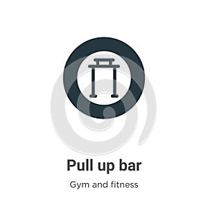 Pull up bar vector icon on white background. Flat vector pull up bar icon symbol sign from modern gym and fitness collection for