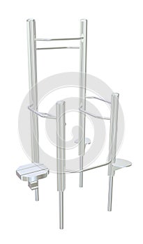 Pull-up bars or shower rack, 3D illustration