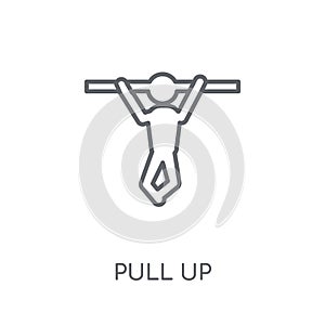 Pull up linear icon. Modern outline Pull up logo concept on whit