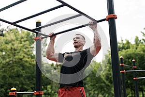 Pull-Ups at the Outdoor Fitness Park