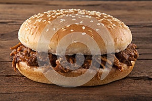 Pulled pork in a bun