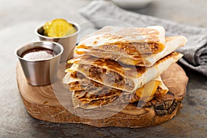 Pulled pork quesadillas photo