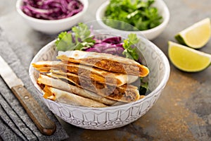 Pulled pork quesadillas