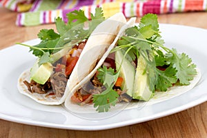 Pulled pork soft taco