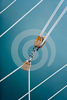 Pulley blocks and ropes