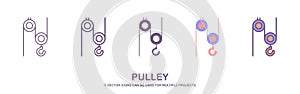 pulley icon vector illustration logo template for many purpose. hook icon vector. Isolated on white background