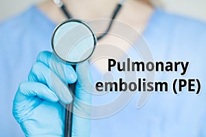 Pulmonary embolism (PE) title text diagnoses respiratory system diseases photo