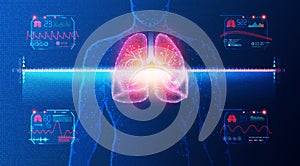 Pulmonary Function Testing - PFT - Medical and Technological Advances in Pulmonology - Conceptual Illustration