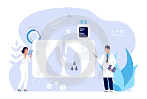 Pulmonology concept. Respiratory illness diagnostics, lung problem. Pulmonologist healthcare check, bronchia scan