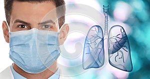 Pulmonology treating respiratory diseases - bronchitis, tuberculosis, asthma, emphysema, pneumonia and chest infection