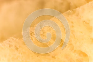 Pulp of bread Texture background. Slice section. Corner