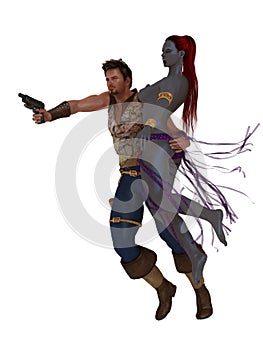 Pulp science fiction hero