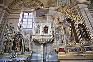 Pulpit in the church of Saint Matthew in Stitar, Croatia