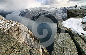 Pulpit Rock, view on the Lysefjord