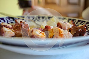 pulpo a feira or octopus with peppers is a delicious dish