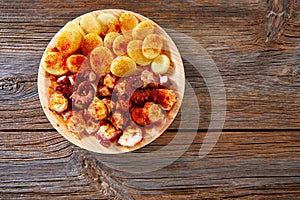 Pulpo a Feira with octopus potatoes gallega style photo