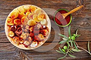 Pulpo a Feira with octopus potatoes gallega style photo