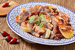 Pulpo a la gallega, a recipe of octopus typical in Spain photo