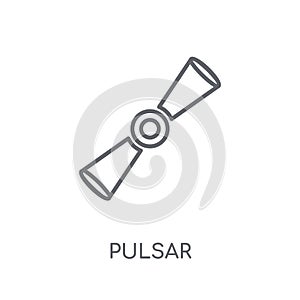 Pulsar linear icon. Modern outline Pulsar logo concept on white photo