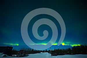 Pulsating Horizontal Northern Lights in Winter