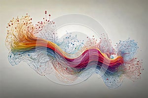 Pulsating lines of varying intensity.