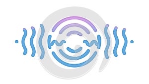 Pulsating Sound Waves: Abstract Audio Pattern, vector design Generative AI