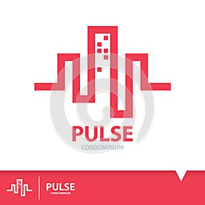 Pulse condominium icon symbol