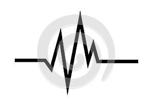 Pulse icon on white background, isolated