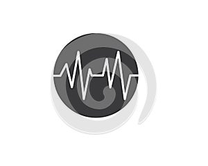 pulse line,equaizer and sound effect ilustration logo vector icon