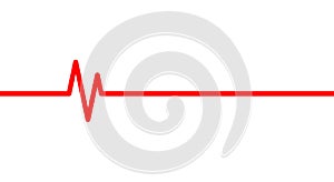 Pulse line. Heartbeat and cardiogram on monitor. Icons of heart beat. Ecg on graph. Electrocardiogram with healthy rhythm, cardio