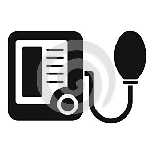 Pulse measurement device icon, simple style