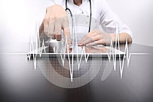 Pulse medical concept background. Medicine and healthcare.