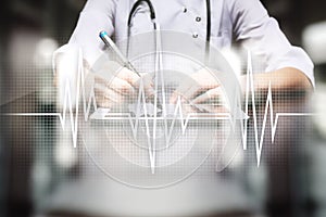 Pulse medical concept background. Medicine and healthcare.
