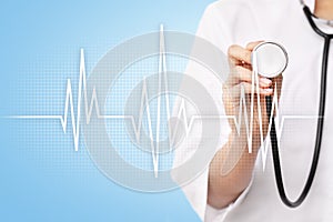 Pulse medical concept background. Medicine and healthcare.