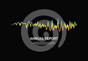 Pulse music player. Audio rainbow wave logo