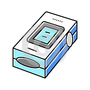pulse oximeter fingertip color icon vector illustration