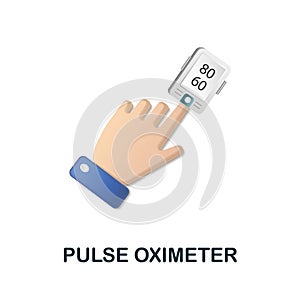 Pulse Oximeter icon. 3d illustration from measuring collection. Creative Pulse Oximeter 3d icon for web design