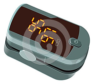 Pulse oximeter medical device for determining level of oxygen in blood photo