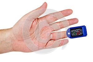 Pulse Oximeter portable .Oxygen saturation is abnormal