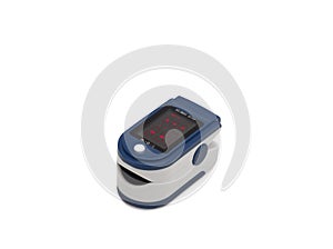 A pulse oximeter used to measure pulse rate and oxygen levels