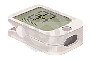Pulse Oximetry as Medical Sensor Device for Monitoring Oxygen Saturation Vector Illustration