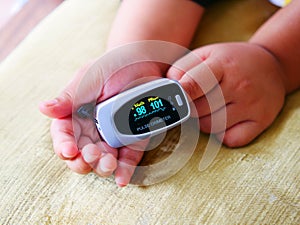 Pulse and Oxygen Meter. health check. medical equipment