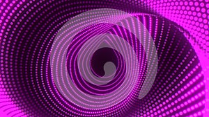 Pulse trace neon purple lines in helix on black gradient